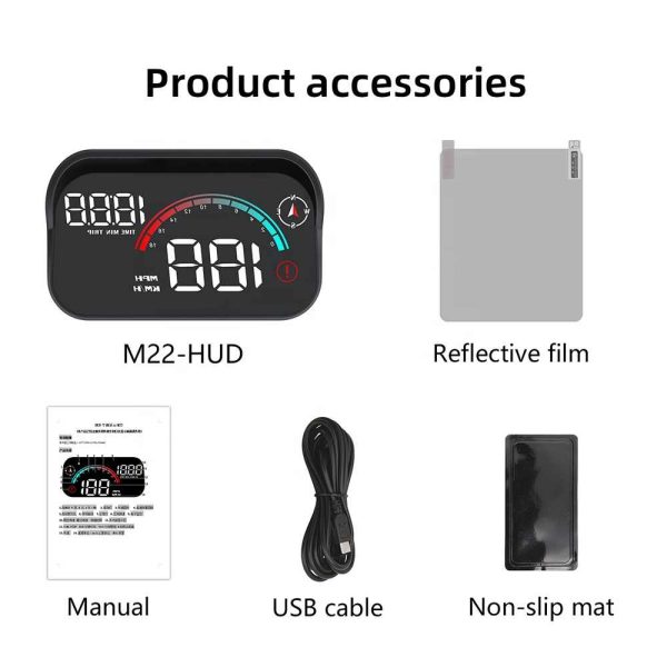 M22 GPS HUD Speedometer | 3.5" Display, Over-Speed Alert, Universal Fit - Image 3