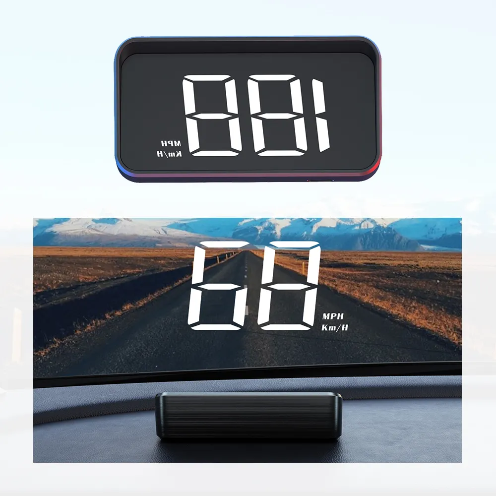 Universal GPS HUD Speedometer | 2.2″ LED Display, Over-Speed Alarm, Plug & Play